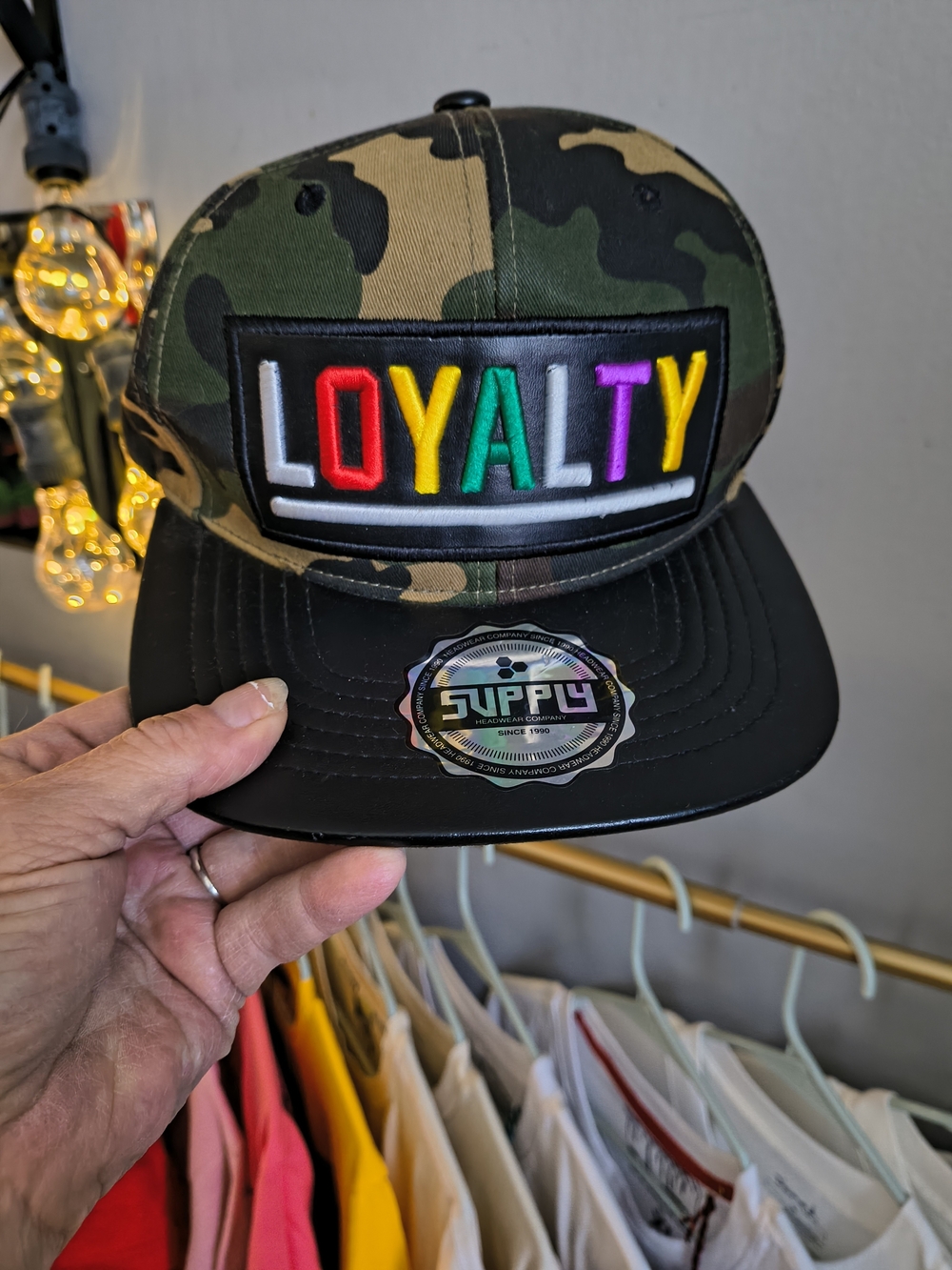 Loyalty Camouflage Snapback Hat - Multicolor Patch